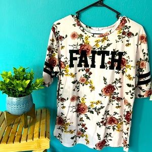Faith Top * Large * floral